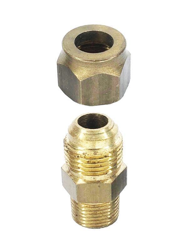 ACOPLE 3/8 X 1/2 & TUERCA 1/2 FLOR