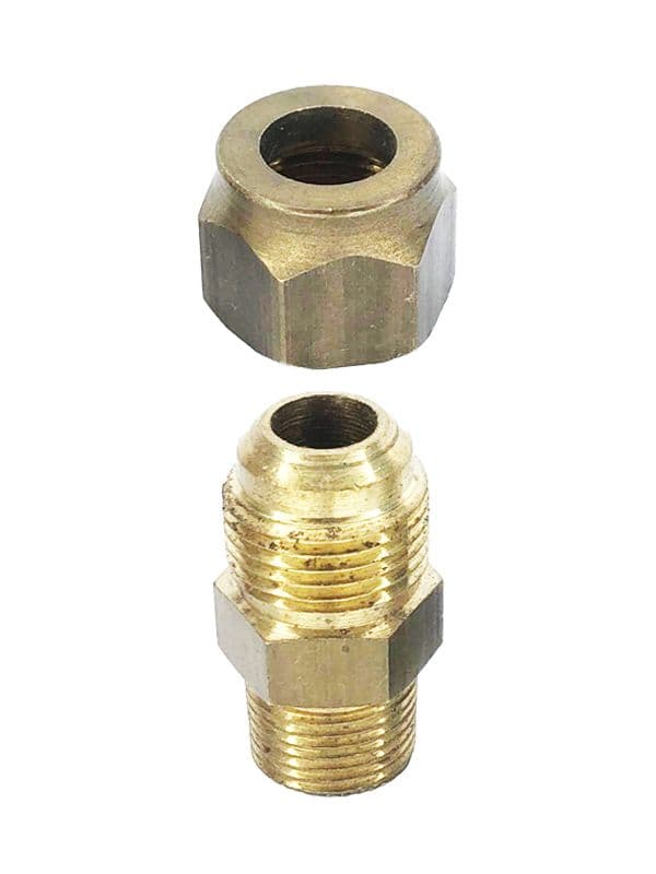 ACOPLE 3/8 X 1/2 & TUERCA 1/2 FLOR