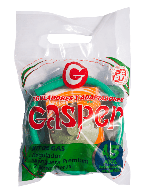 KIT REGULADOR GASPER CON MANGUERA REFORZADA